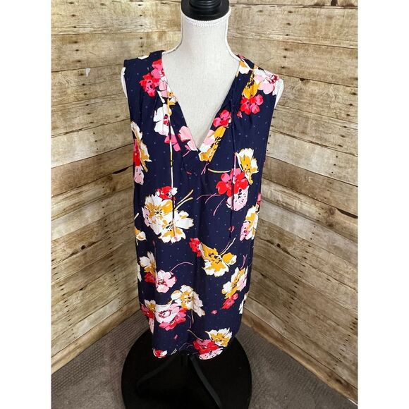 OLD NAVY LARGE FLORAL PRINT CASUAL COLORFUL EVERYDAY SLEEVELESS DRESS SIZE LARGE - Picture 2 of 5